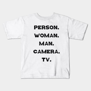 person woman man camera tv Kids T-Shirt
